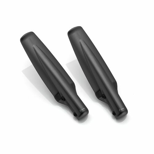 Rizoma Fork Tube Guards To Suit Ducati Scrambler Icon 2015 - 2018 (Colour: Black)