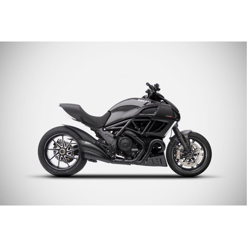 Zard Black SS E3 Slip-on And Carbon End Cap To Suit Ducati Diavel 11_18