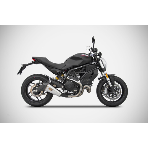 Zard Black SS E4 Slip-on And Carbon End Cap To Suit Ducati Monster 797 17_19