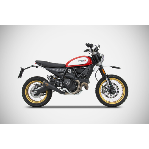 Zard Zuma-black SS Racing Slip-on To Suit Ducati Scrambler Desert Sled 17_19