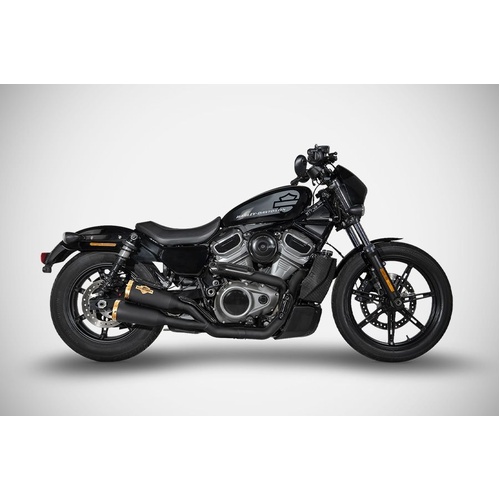 Zard 120TH L.e._ Black SS E5 2>1 Full Kit + Carbon Cover Radiator + Alu Plug Cover To Suit Nightster 975 23