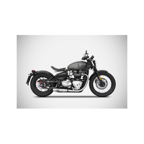 Zard Homologated Slip-On Exhaust To Suit Triumph Bobber / Speedmaster (2021 - Onwards) - Black