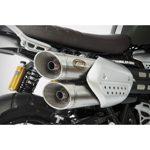Zard Stainless Steel Slip-On Exhaust (Street Version) To Suit Triumph Scrambler 1200 (2021 - 2023)