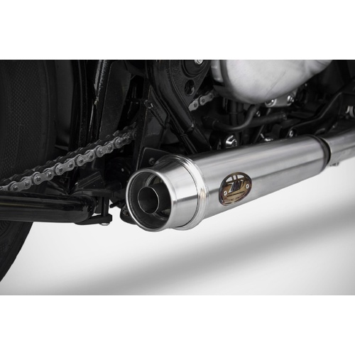 Zard Stainless Steel Slip-On Exhaust To Suit Triumph Bobber 1200 (2017 - 2020) - Street Version, Black