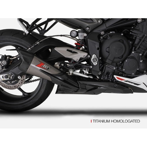 Zard Stainless Steel Full Exhaust Kit To Suit Triumph Street Triple 765 (2023 - Onwards) - Street Version - Black